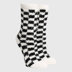 Checkered Print Mini-Crew Socks