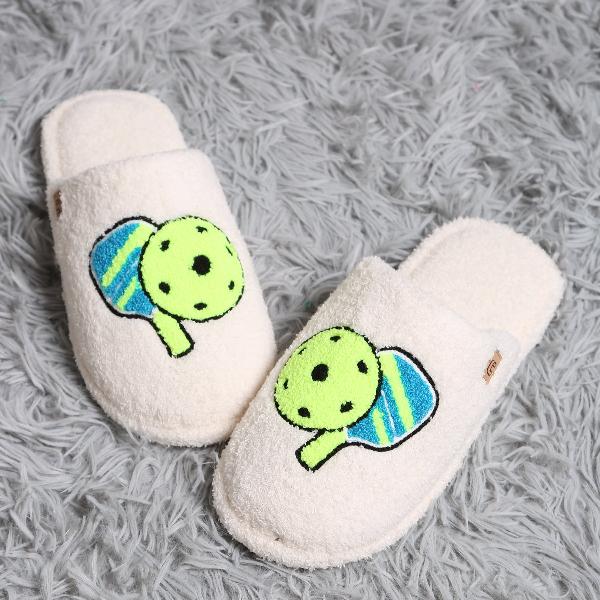 Pickleball Print Slippers