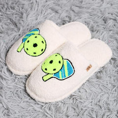 Pickleball Print Slippers