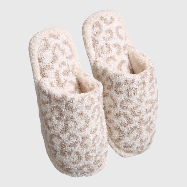 Leopard Print Slippers S/M