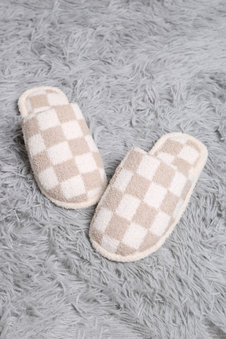 Checkered Print Slippers