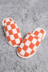 Checkered Print Slippers