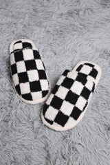 Checkered Print Slippers