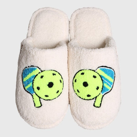 Pickleball Print Slippers