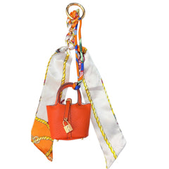 Mini Scarf Bucket Bag Charm