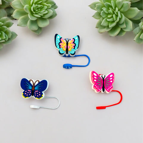 Butterfly straw topper