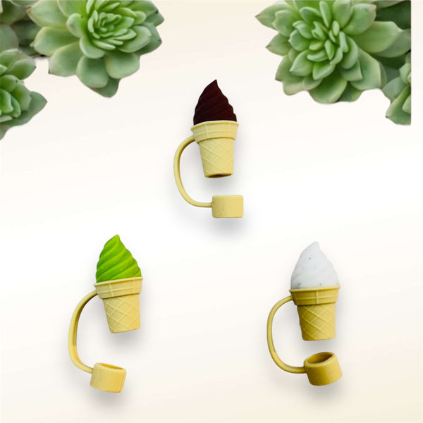 Ice Cream Cone straw topper