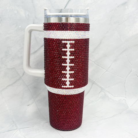 Football Print Stone Tumblers