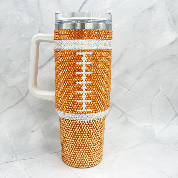 Football Print Stone Tumblers