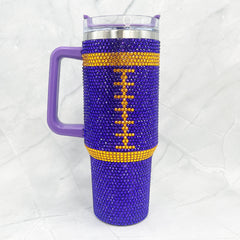 Football Print Stone Tumblers