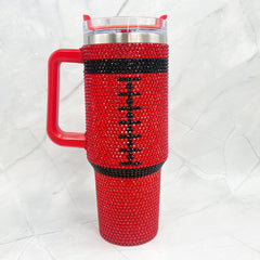 Football Print Stone Tumblers