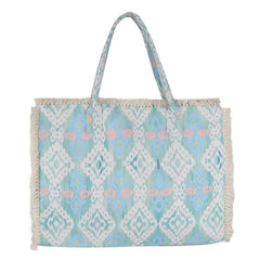 Aztec Pattern Fringe Tote Bags