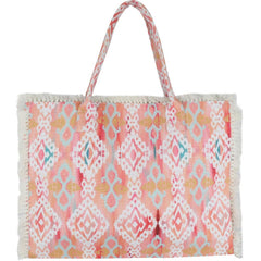 Aztec Pattern Fringe Tote Bags