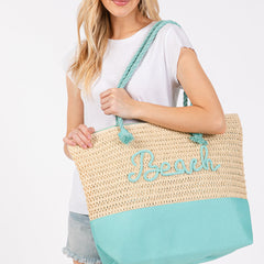 Straw Beach Tote Bag