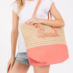 Straw Beach Tote Bag