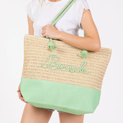 Straw Beach Tote Bag