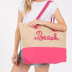 Straw Beach Tote Bag