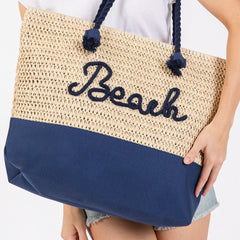Straw Beach Tote Bag