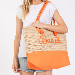Straw Beach Tote Bag