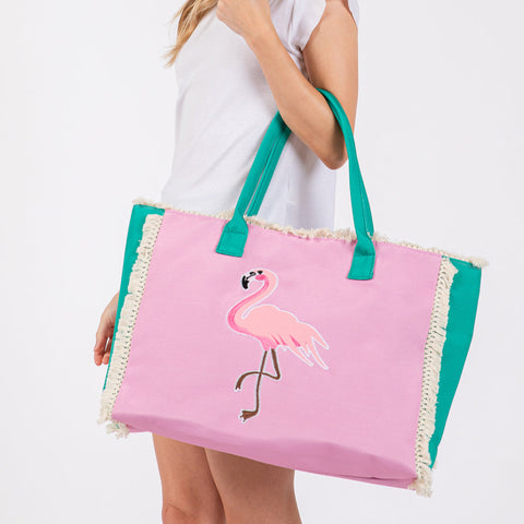 Canvas Fringe Tote Bag