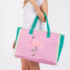 Canvas Fringe Tote Bag