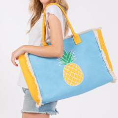 Canvas Fringe Tote Bag