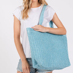 Woven Straw Tote Bag