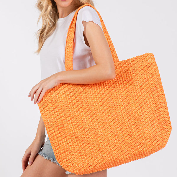 Woven Straw Tote Bag