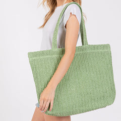Woven Straw Tote Bag