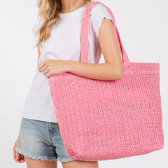 Woven Straw Tote Bag