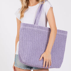 Woven Straw Tote Bag