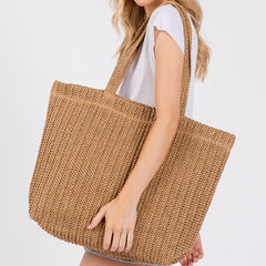 Woven Straw Tote Bag