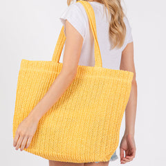 Woven Straw Tote Bag