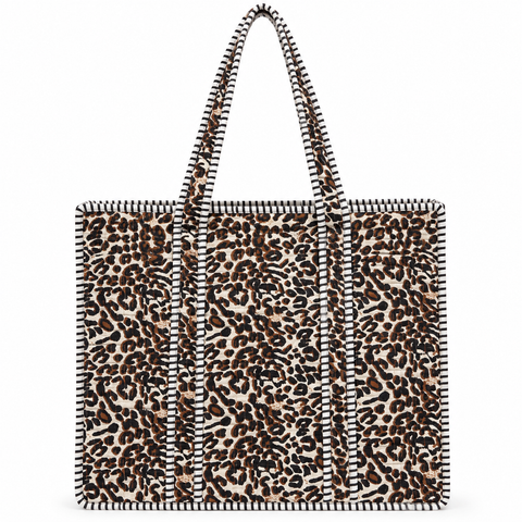 Savannah Leopard Quilted Bag Print