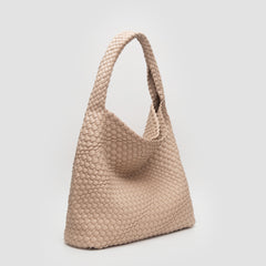 Woven Hobo Tote Bag With Pouch