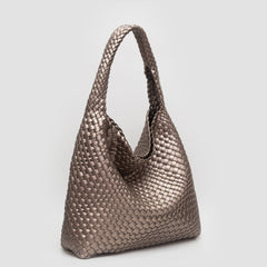 Woven Hobo Tote Bag With Pouch