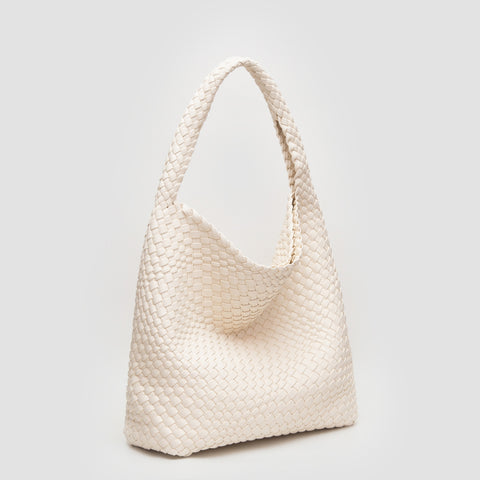 Woven Hobo Tote Bag With Pouch