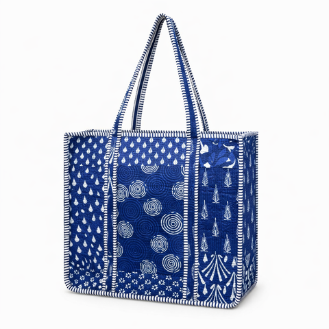 Traditional Print Quilted Bags