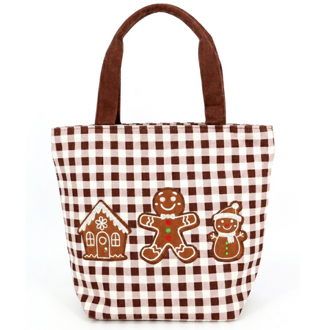 Holiday Gingham Tote Bags