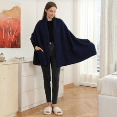 Solid Color Shawl W/ Pockets