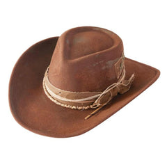 Distressed Light Brown Hat