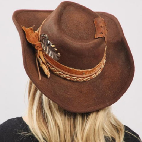 Rust Orange Distressed Hat