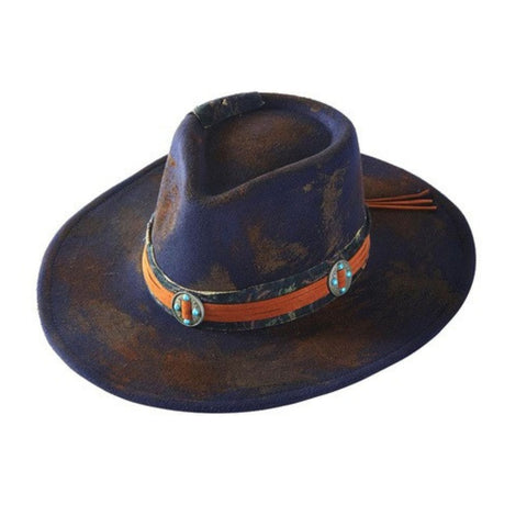 Distressed Dark Blue Hat