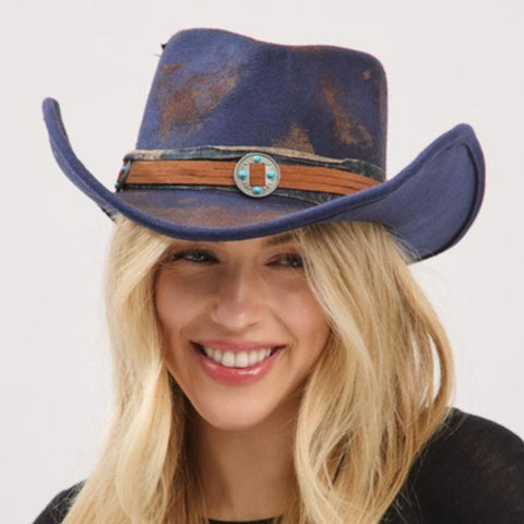 Distressed Dark Blue Hat