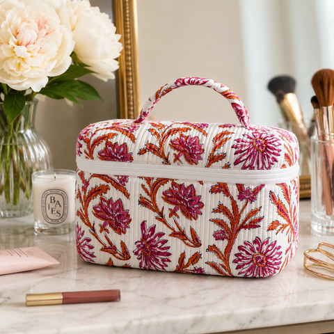 Spring Floral Quilted Bag Print