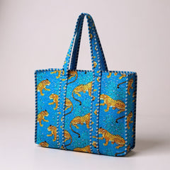 Tiger Print Large tote Bags