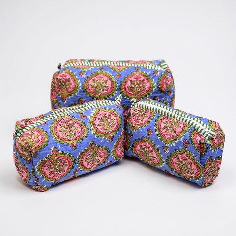 Purple Paisley 3Pcs Toiletry Bag