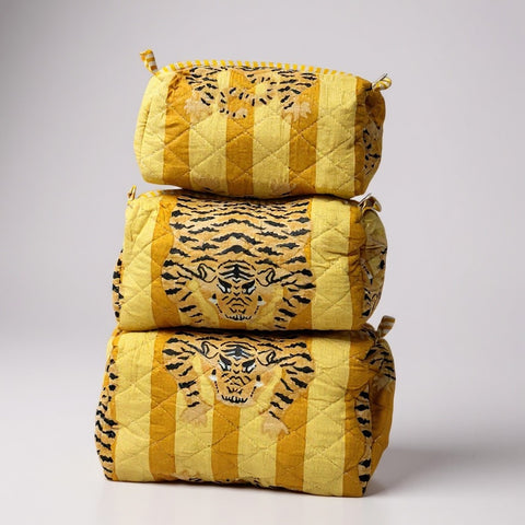 Yellow Tiger 3Pcs Toiletry Bag