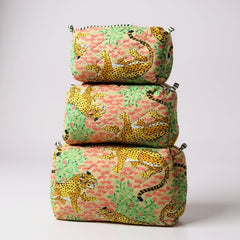 Beige Tiger 3Pcs Toiletry Bag