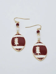 Football Dangle Earrings